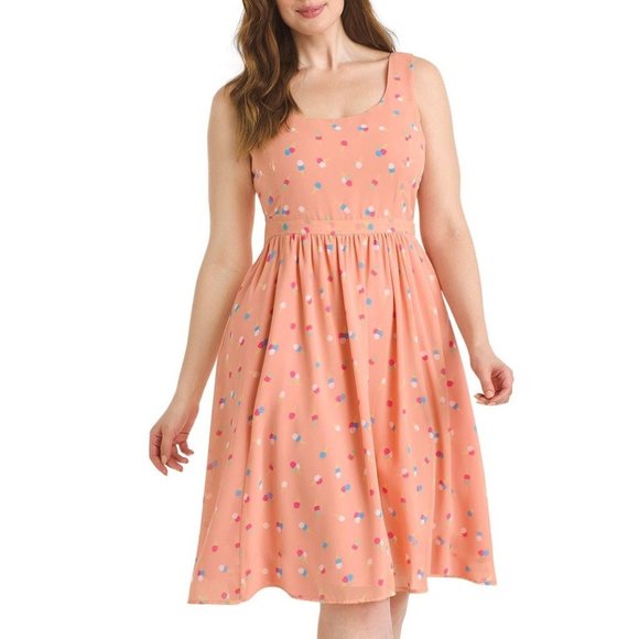 Modcloth Dresses & Skirts - 2X MODCLOTH Cute Ice Cream Cone Chiffon Midi Dress